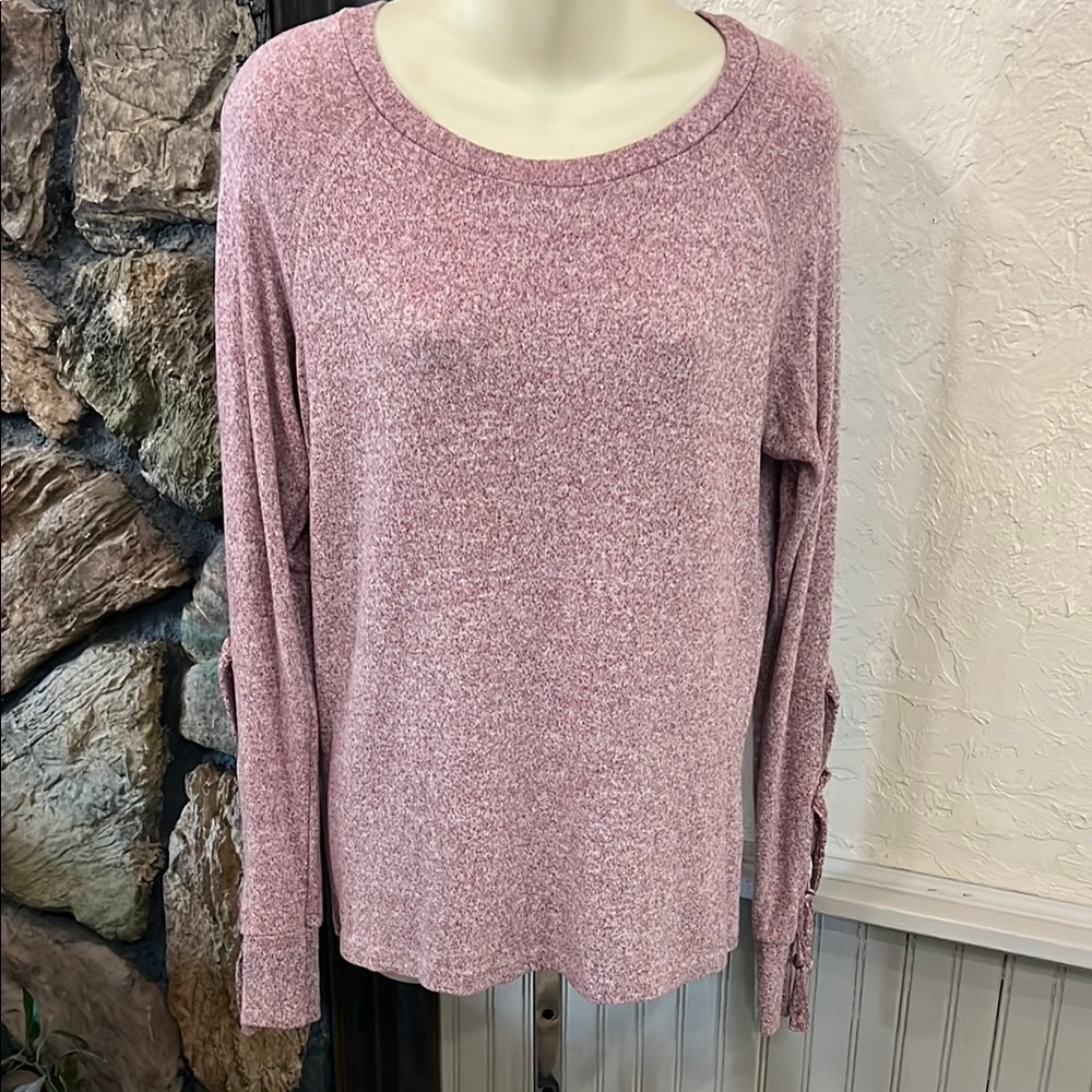 Poof! Pink Relaxed Long Sleeve Top